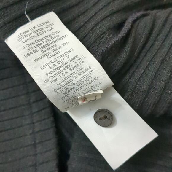 Madewell Button-Front Ribbed Mini Dress Stretch Black Medium - Picture 7 of 8